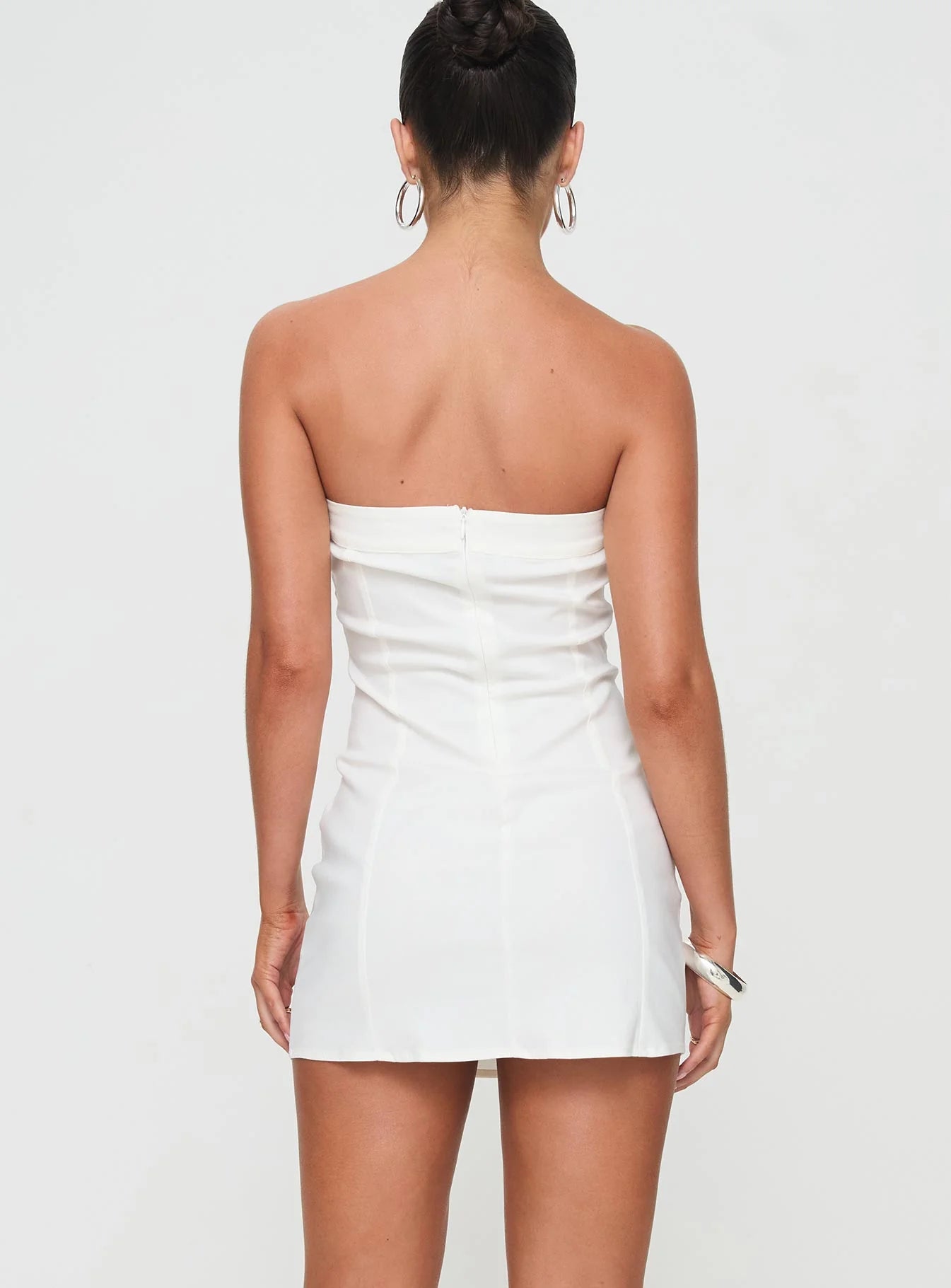 Roksana Strapless Mini Dress White