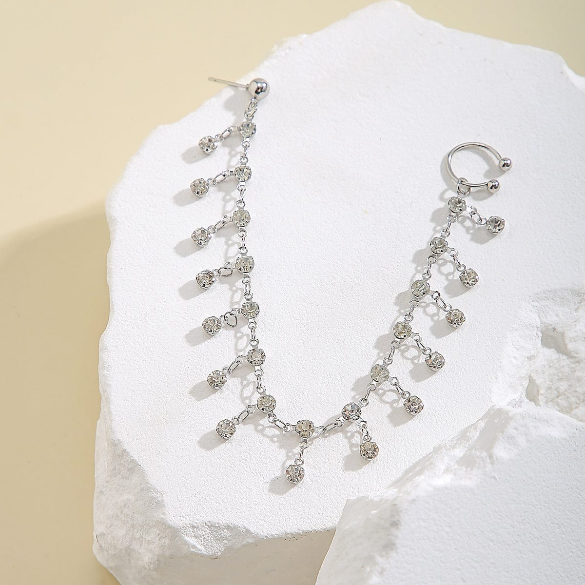 Bohemia Crystal Tassel Nose To Ear Chain