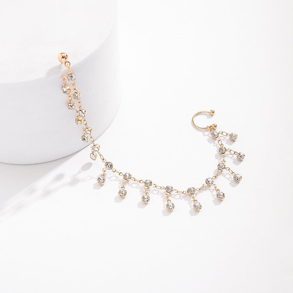 Bohemia Crystal Tassel Nose To Ear Chain