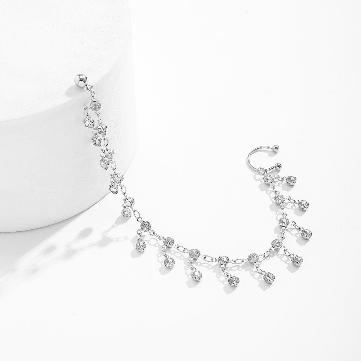Bohemia Crystal Tassel Nose To Ear Chain