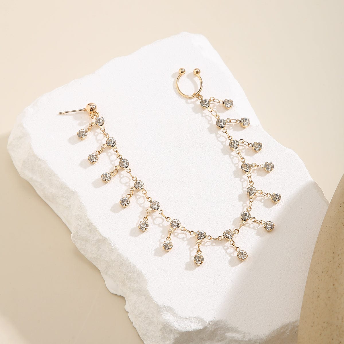 Bohemia Crystal Tassel Nose To Ear Chain
